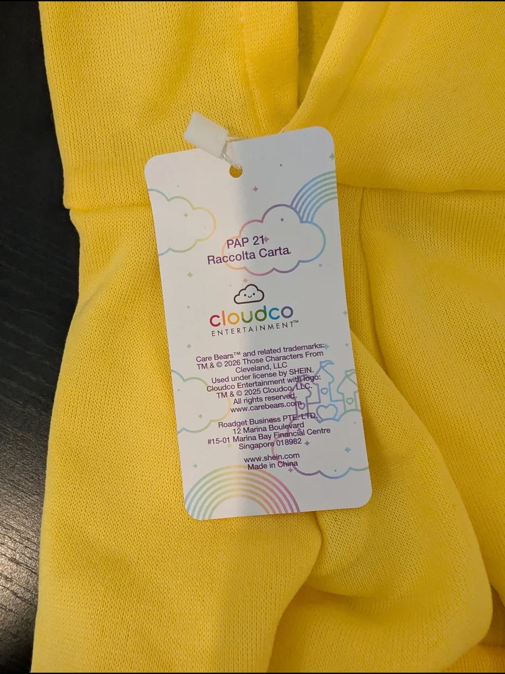 Care Bears Pet hoodie costume Funshine size small